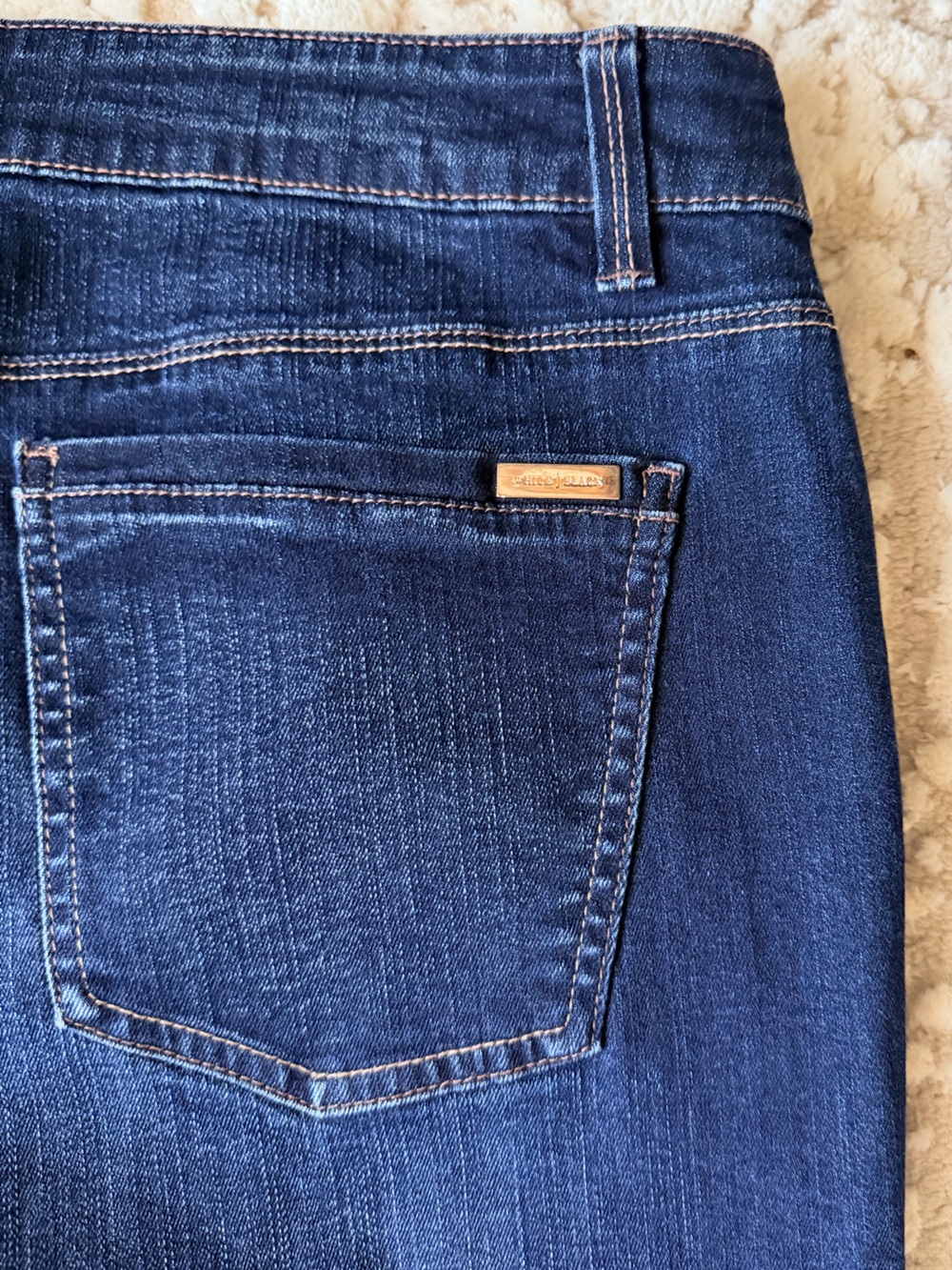 White House Black Market Dark Blue Straight Leg Crop Jeans - Picture 5 of 6
